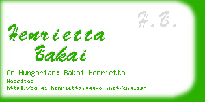 henrietta bakai business card